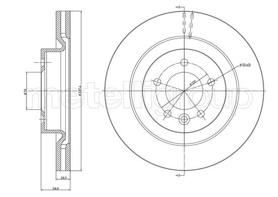 METELLI Bremsscheibe