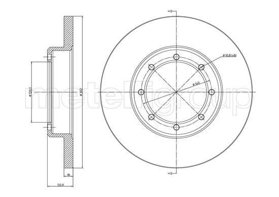 METELLI Bremsscheibe
