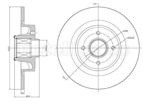 METELLI Bremsscheibe