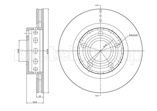 METELLI Bremsscheibe