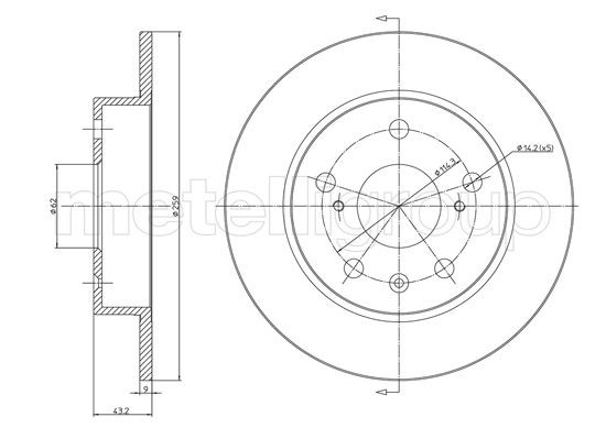 METELLI Bremsscheibe
