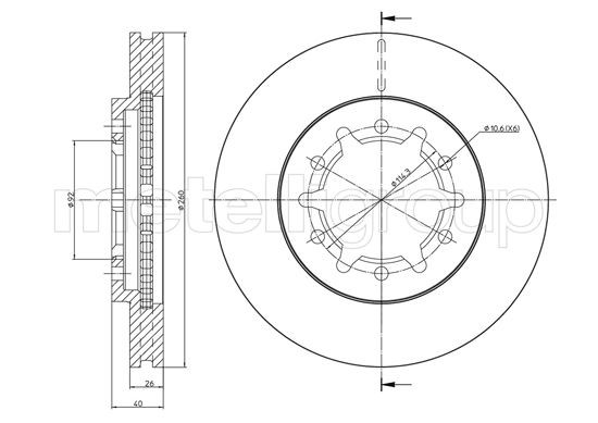 METELLI Bremsscheibe