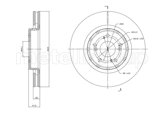 METELLI Bremsscheibe