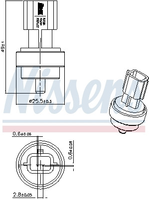 NISSENS Sensor, Kühlmitteltemperatur