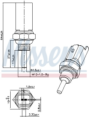 NISSENS Sensor, Kühlmitteltemperatur