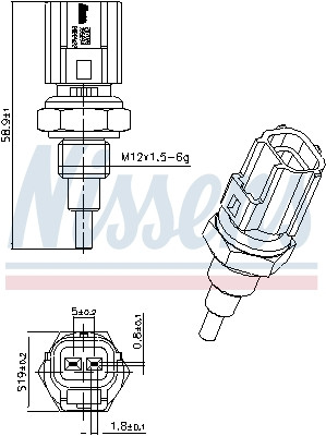 NISSENS Sensor, Kühlmitteltemperatur