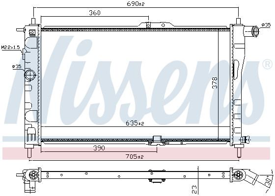 NISSENS Kühler, Motorkühlung