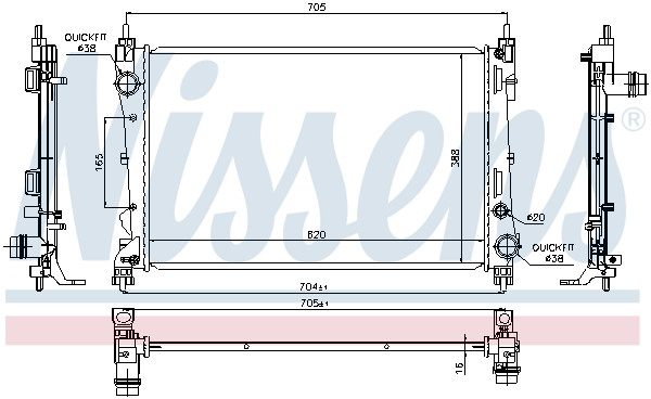NISSENS Kühler, Motorkühlung