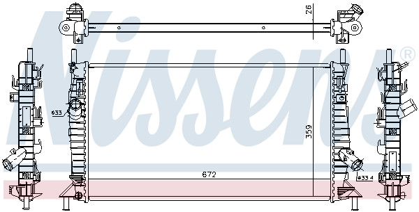 NISSENS Kühler, Motorkühlung