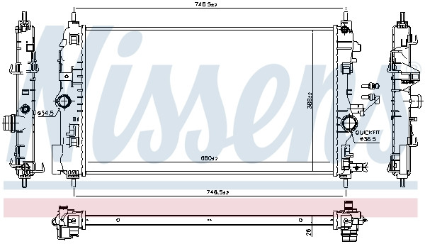 NISSENS Kühler, Motorkühlung