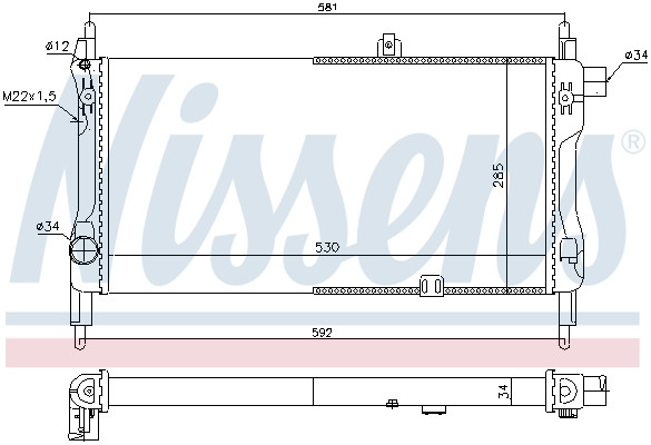 NISSENS Kühler, Motorkühlung