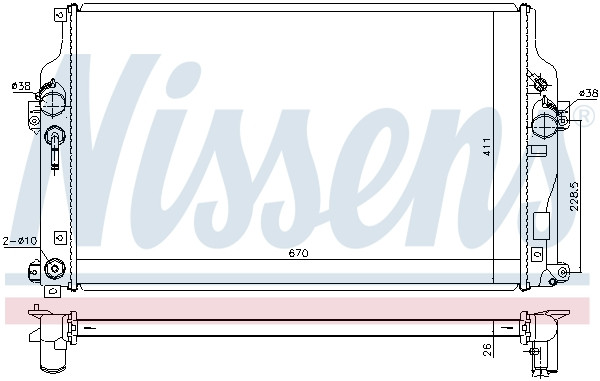 NISSENS Kühler, Motorkühlung