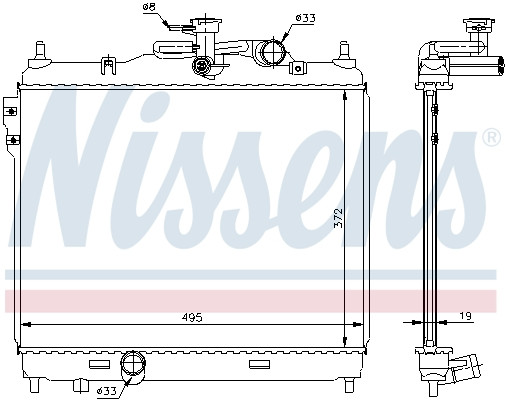 NISSENS Kühler, Motorkühlung