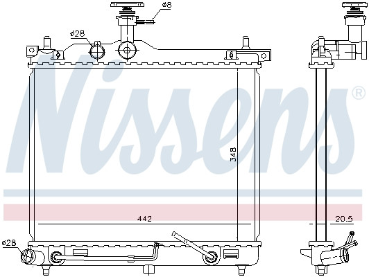 NISSENS Kühler, Motorkühlung