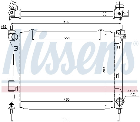 NISSENS Kühler, Motorkühlung