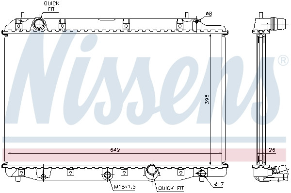 NISSENS Kühler, Motorkühlung