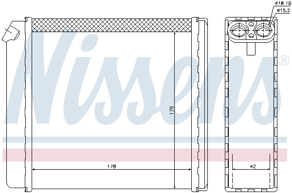 NISSENS Wärmetauscher, Innenraumheizung