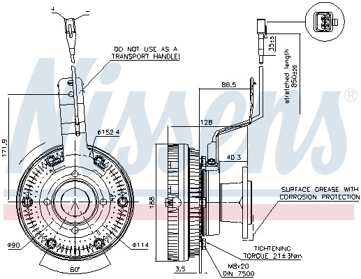 NISSENS Kupplung, Kühlerlüfter