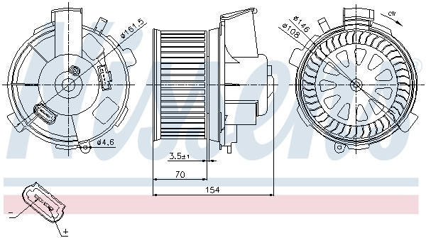 NISSENS Elektromotor, Innenraumgebläse