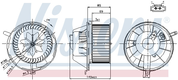 NISSENS Elektromotor, Innenraumgebläse