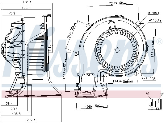 NISSENS Elektromotor, Innenraumgebläse