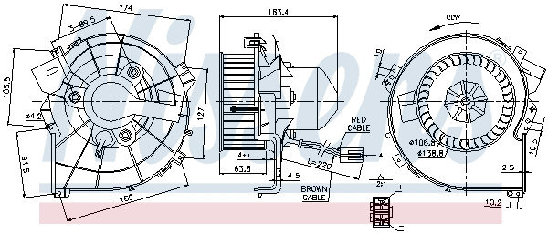 NISSENS Elektromotor, Innenraumgebläse