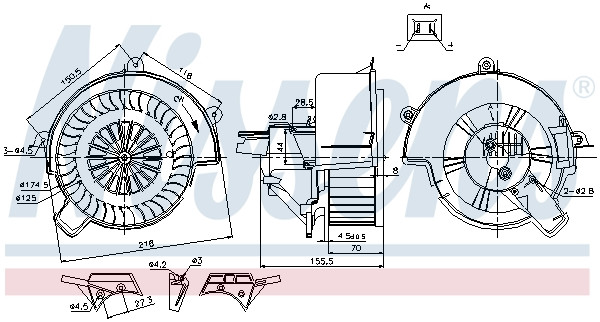 NISSENS Elektromotor, Innenraumgebläse