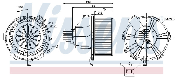 NISSENS Elektromotor, Innenraumgebläse