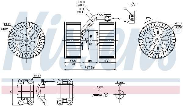 NISSENS Elektromotor, Innenraumgebläse