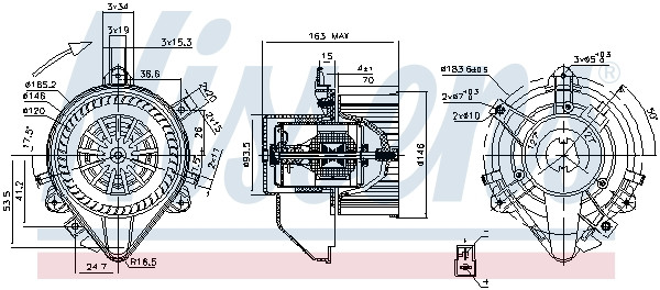 NISSENS Elektromotor, Innenraumgebläse