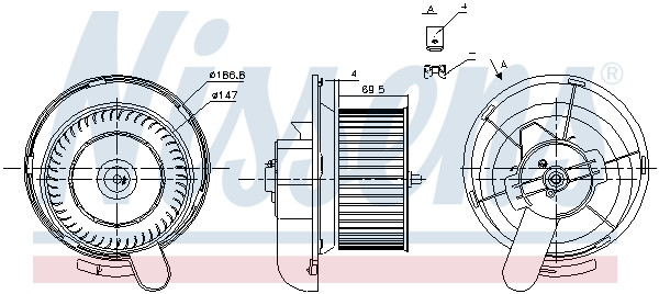 NISSENS Elektromotor, Innenraumgebläse