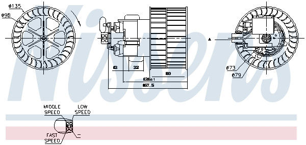 NISSENS Elektromotor, Innenraumgebläse