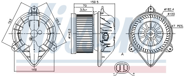 NISSENS Elektromotor, Innenraumgebläse
