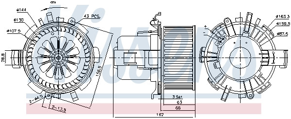 NISSENS Elektromotor, Innenraumgebläse