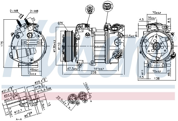 NISSENS Kompressor, Klimaanlage