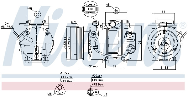 NISSENS Kompressor, Klimaanlage