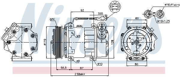NISSENS Kompressor, Klimaanlage