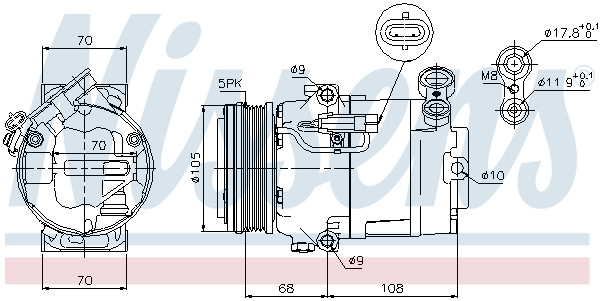 NISSENS Kompressor, Klimaanlage