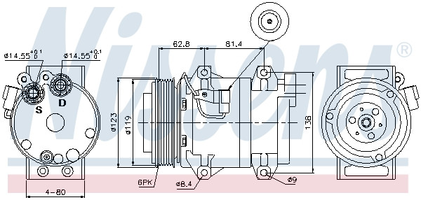NISSENS Kompressor, Klimaanlage