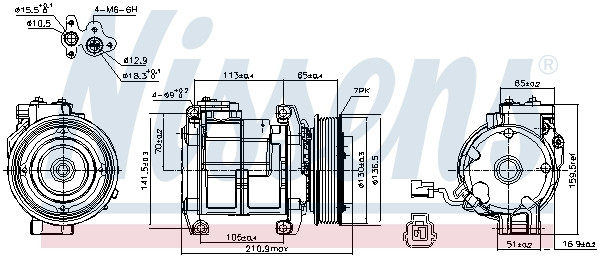 NISSENS Kompressor, Klimaanlage