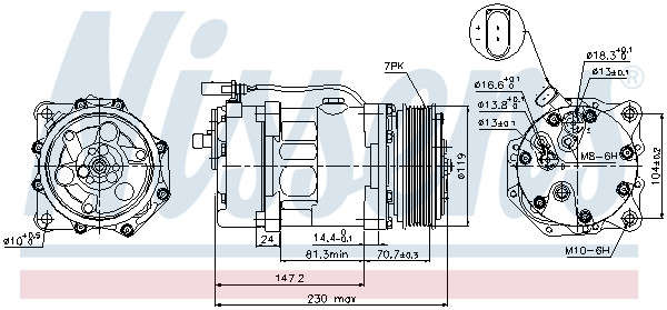 NISSENS Kompressor, Klimaanlage