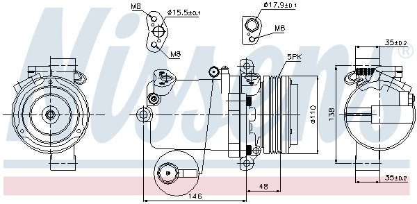 NISSENS Kompressor, Klimaanlage