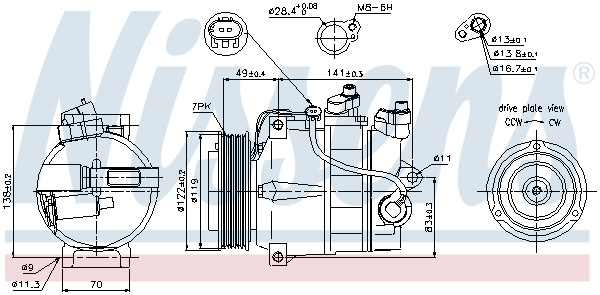 NISSENS Kompressor, Klimaanlage