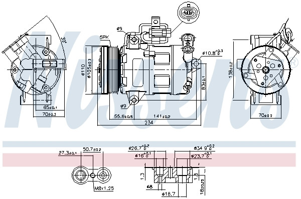 NISSENS Kompressor, Klimaanlage