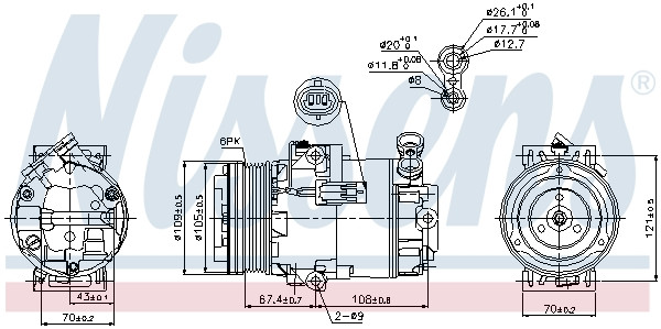 NISSENS Kompressor, Klimaanlage