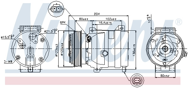 NISSENS Kompressor, Klimaanlage