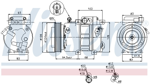 NISSENS Kompressor, Klimaanlage