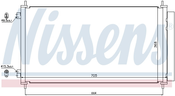 NISSENS Kondensator, Klimaanlage