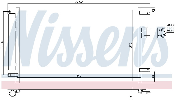 NISSENS Kondensator, Klimaanlage