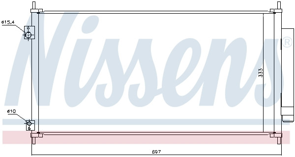 NISSENS Kondensator, Klimaanlage
